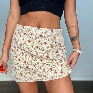 Vintage ditsy floral mini skirt